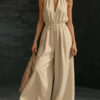 V-neck Halter Neck Jumpsuit For Women