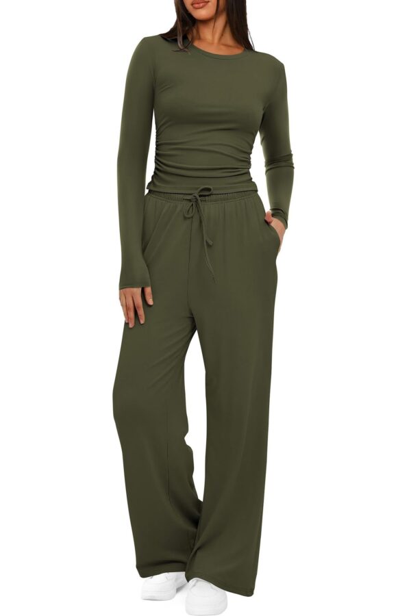 High Waisted Wide Leg Pants Sportswear