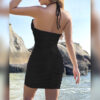 Womens Cross-Tie Hollowed-Out Bodycon Sexy Dress