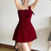 Elegant Solid-color Strapless Dress
