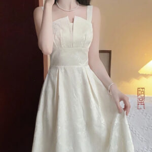 Women's Suspender Evening Dress Three-dimensional Jacquard Techniques Dress