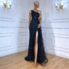Slim Fit Fishtail Slit Long Banquet Evening Dress