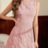 Floral Jacquard Sleeveless Dress French Minimalist Style Women's Summer Dress