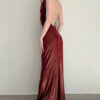 Solid Color Casual Retro-style Halter Bodycon Dress