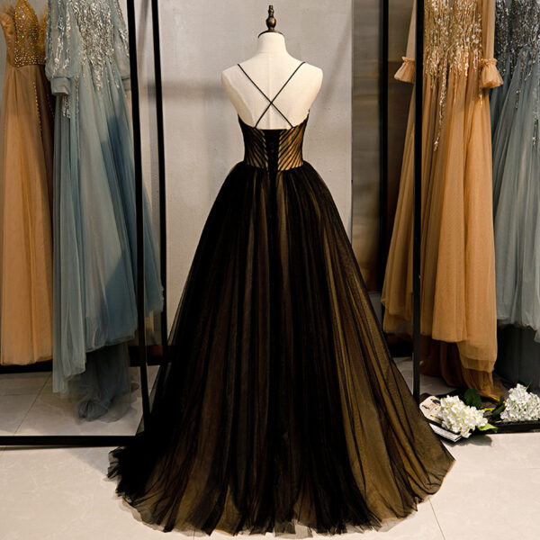 Banquet Evening Long Dress Black Slimming Daily Style Annual Meeting Elegant Birthday