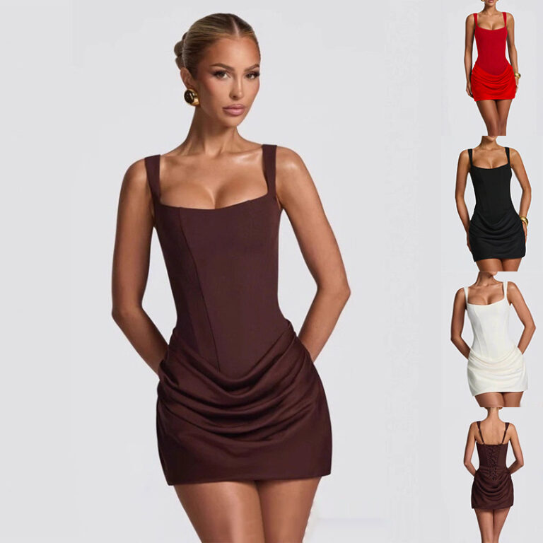 summer corset short dress sleeveless elegant party wear women,