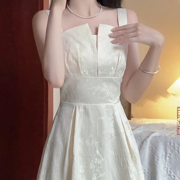 Women's Suspender Evening Dress Three-dimensional Jacquard Techniques Dress