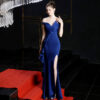 French Temperament Socialite Banquet Fishtail Sexy One-shoulder Evening Dress Female