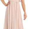 High Waist Slimming Solid Color Bridesmaid Dress