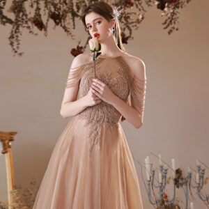 Heavy Industry Light Luxury Banquet Host Long Evening Dress