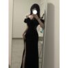 Long Evening Dress Strapless One-shoulder Dress For Women
