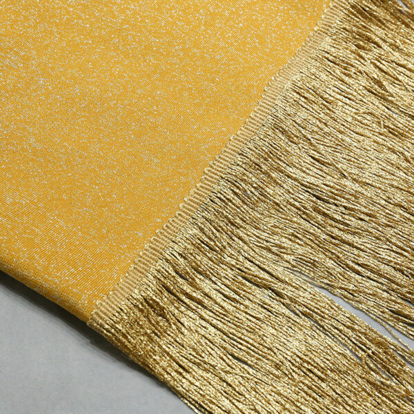 Gold Glitter Evening Dress Prom Fringe Jumpsuit