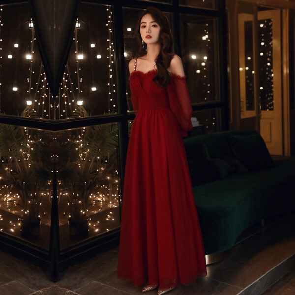 Banquet Evening Dress Women's New Long Sleeve