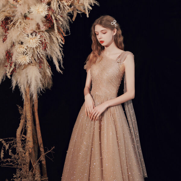 Bridal Wedding Host Performance Long Evening Dress