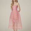 Three-dimensional Flower Sequins See-through Heavy Industry Tube Top Light Luxury Dress