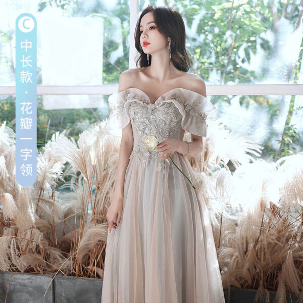 Sisters Group Banquet Slimming Girlfriends Clothes Bridesmaid Group Plump Girls Evening Dress