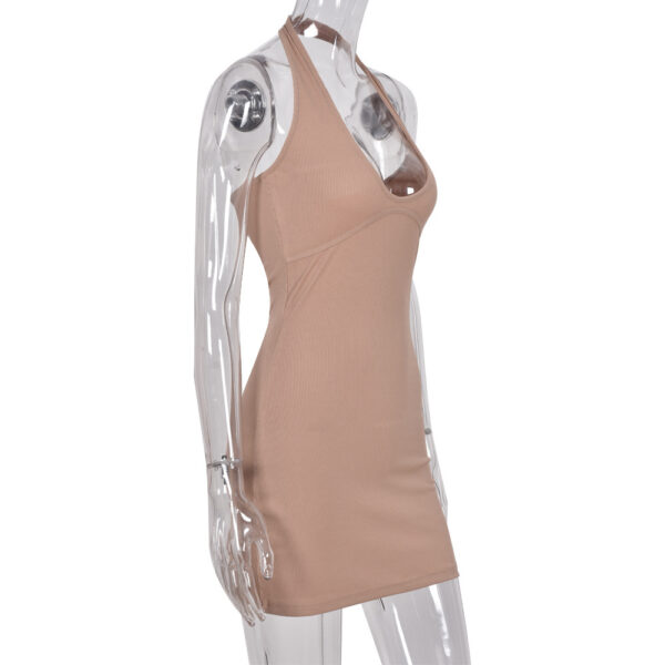 Women's Hollow-out Backless Halter Bodycon Dress