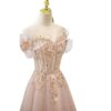 Off-shoulder Host Banquet Evening Dress