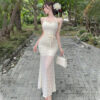 Pure Desire Style Lace Halter Dress Female Summer Light Luxury