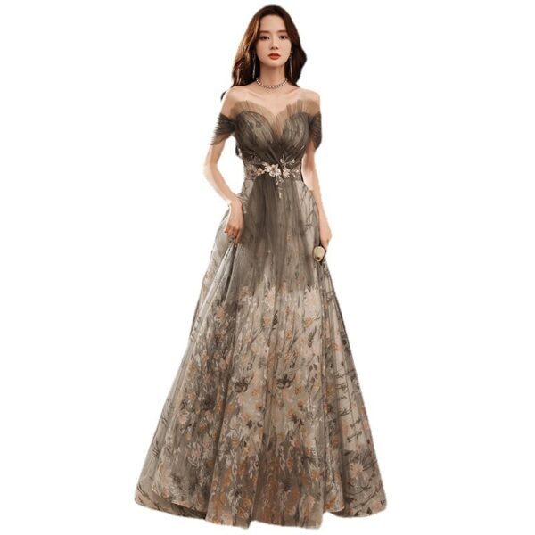 Banquet New Elegant Temperament Ladies Long Evening Dress