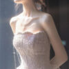 Evening Dress French Tube Top Bride Banquet Fishtail Dress
