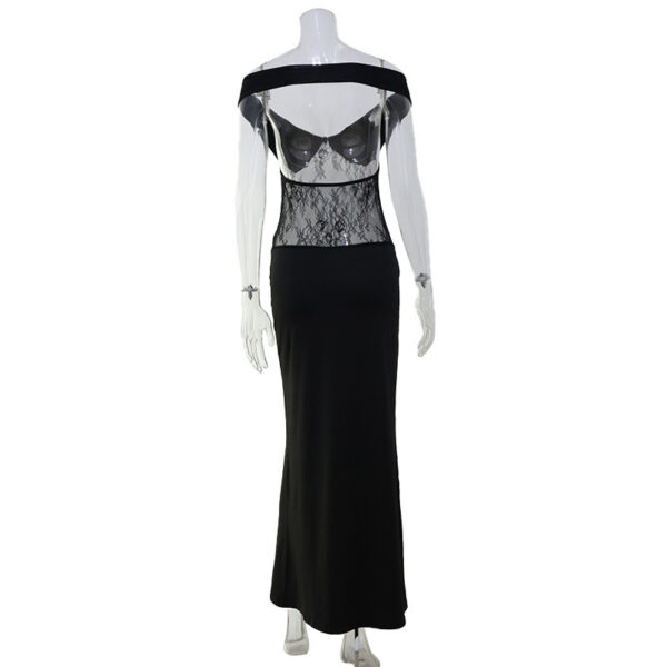 French-style Sexy Lace-panelled Bodycon Sheath Dress