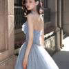 Graduation Banquet Performance With Blue Suspender Evening Dress