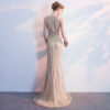 Champagne Goldfish Tail Banquet Evening Dress