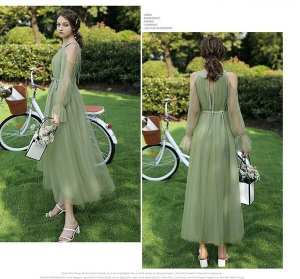 Off-shoulder Bridesmaid Group Evening Dress Host's Dress Women