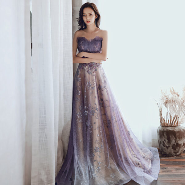 The Banquet Evening Dress Is Purple Dreamy And Long