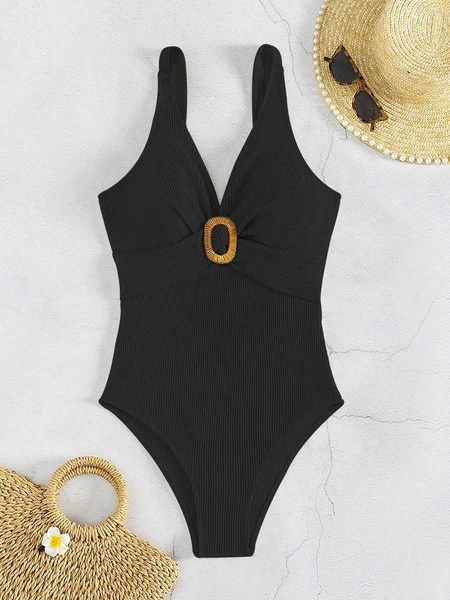 New Sexy One-piece Women's Swimsuit Covers With A V-neck That Exudes A Sense Of Luxury