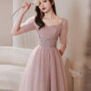 Fashion  Middle Waisted Evening Dress Banquet Style