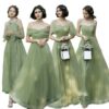 Off-shoulder Bridesmaid Group Evening Dress Host's Dress Women
