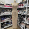 Shiny Diamond Micro-Sexy Halter Sleeveless Casual Beaded Fitted Long Bodycon Party Dress