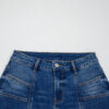 Sky Blue Tailored Seam Detail Womens Shift Jeans
