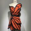 Fashionable irregular patchwork elegant beaded tight mini dress