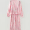 Pink Christmas Tree Nutcracker Print 2pcs Lounge Pant Set