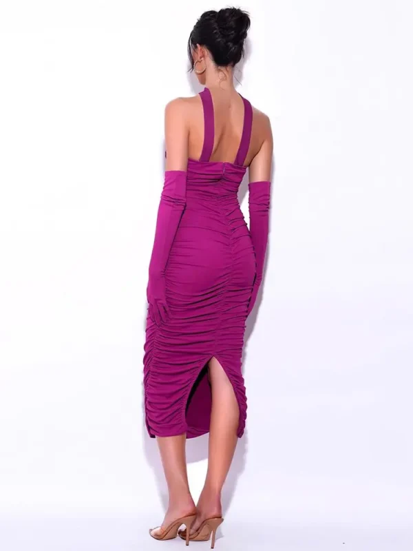 Mesh splicing bandage and suspender fashionable women's dress