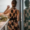 Women's Polka Dot Dress Summer  Woman Dress New Pleated Elegant Sleeveless Party A-line Dresses