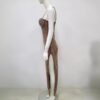 571135085 Water Diamond Nail Beads Sexy Low cut High Split Strap Luxury Party Dress