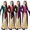 565302628 Halloween Costume European Medieval Royal Court Vintage Queen Cosplay Masquerade Party Dress