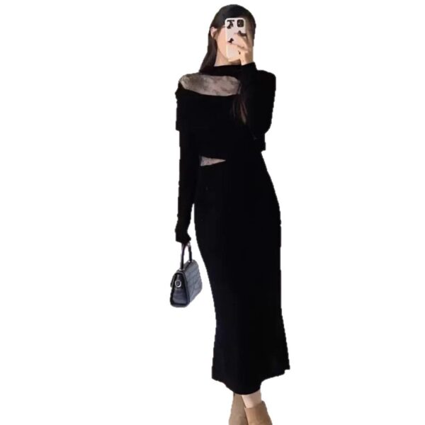 Elegant Lace Sexy Formal Black Dress
