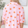 Pink Stars Short Sleeve Shirt and Shorts Bamboo Pajama Set