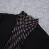 Sexy Mesh Diamond Ladies Long Sleeve Bandage Slim Dress