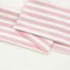 Pink Bow Christmas Tree Print Contrast Striped Banding 2pcs Lounge Set