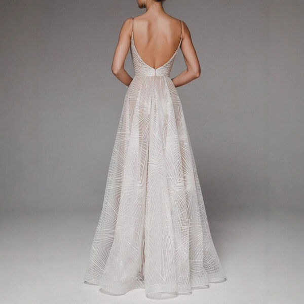Sexy Strapless Embroidered Sleeveless Dress Evening Gown