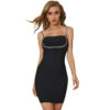 Internet Celebrity Same Suspender Waist Closing Women's Dress With Diamond Bandage Dress