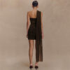 Sexy Bandage Pleated Dress with Strapless Design for Women