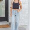 101803049-2fe53619542f3dc7.jpg Sail Blue Frayed Cropped Straight Jeans
