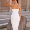 Diamond studded bra exposed backpack hip skirt bandaged dress